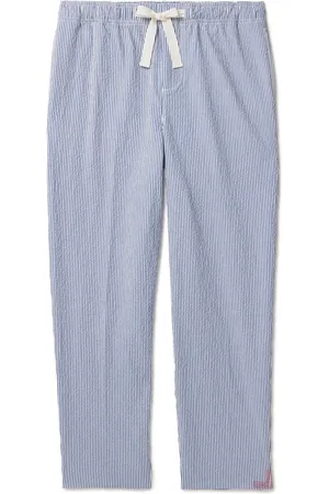 Orlebar Brown Alex Tapered Striped Cotton-Blend Seersucker Drawstring Trousers - Men - - UK/US 36