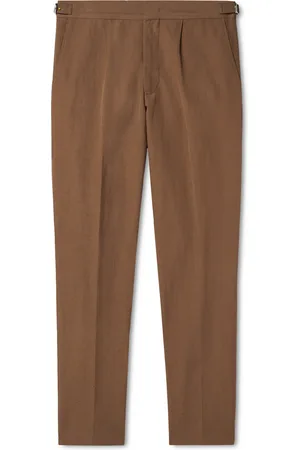 Orlebar Brown Carsyn Tapered Pleated Linen and Cotton-Blend Suit Trousers - Men - - UK/US 30