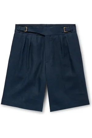 Anderson & Sheppard Gurkha Straight-Leg Pleated Linen Shorts - Men - - UK/US 30