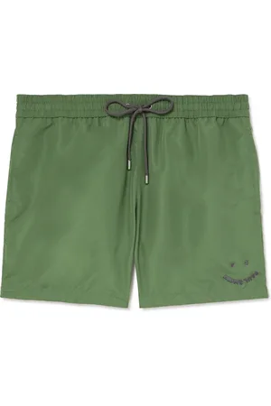 Paul Smith Happy Slim-Fit Short-Length Logo-Embroidered Recycled Swim Shorts - Men - - XL