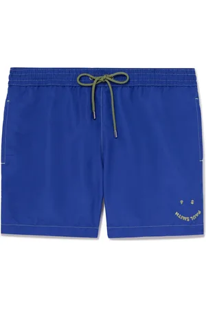 Paul Smith Happy Slim-Fit Short-Length Logo-Embroidered Recycled Swim Shorts - Men - - XL