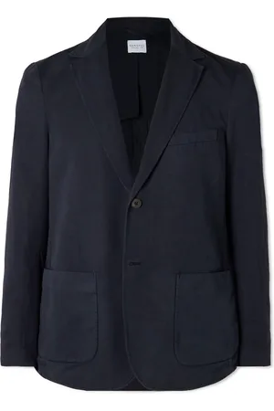 Sunspel Unstructured Cotton and Linen-Blend Blazer - Men - - S