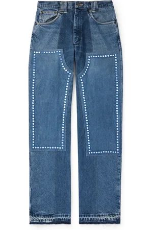 Kartik Research Straight-Leg Patchwork Embellished Upcycled Jeans - Men - - UK/US 34
