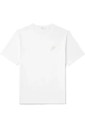 Mr P. Collegiate Logo-Appliquéd Organic and Recycled Cotton-Jersey T-Shirt - Men - - M