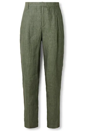 Sunspel Straight-Leg Pleated Linen Suit Trousers - Men - - UK/US 36
