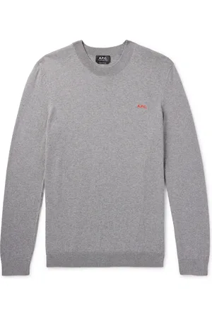 A.P.C. Amir Slim-Fit Logo-Embroidered Cotton Sweater - Men - - S