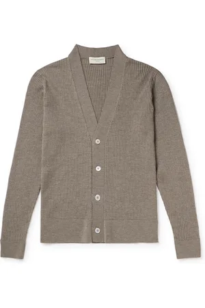 OFFICINE GENERALE Miles Ribbed Merino Wool Cardigan - Men - - L