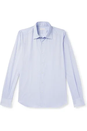 Incotex Glanshirt Slim-Fit Striped Cotton-Twill Shirt - Men - - EU 43