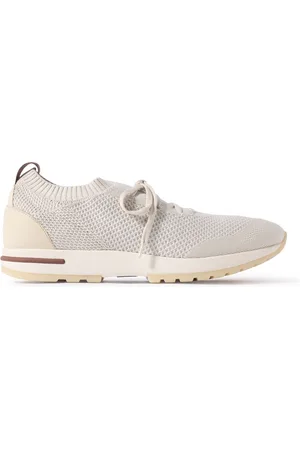 Loro Piana 360 Flexy Leather-Trimmed Knitted Wish® Wool Sneakers - Men - - EU 44