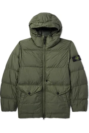 Stone Island Logo-Appliquéd Quilted Shell Down Jacket - Men - - L
