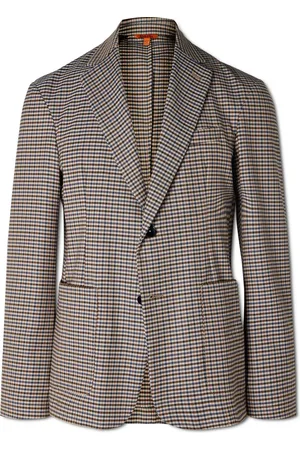 BARENA Checked Twill Suit Jacket - Men - - IT 48