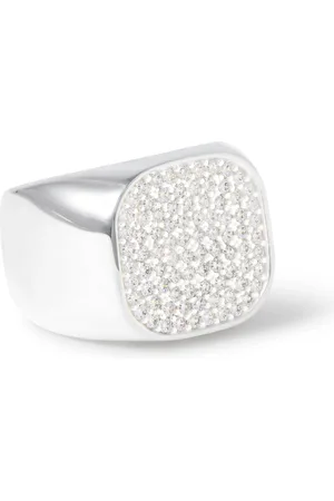 Hatton Labs Galilei Cubic Zirconia Signet Ring - Men - - 9