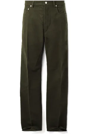 Rick Owens Geth Straight-Leg Brushed Cotton-Twill Trousers - Men - - UK/US 33