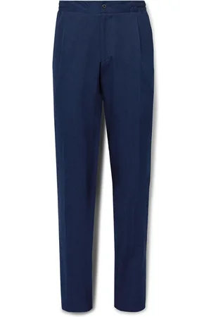 Kiton Straight-Leg Pleated Cotton-Twill Trousers - Men - - IT 50