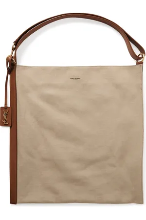 Saint Laurent Leather-Trimmed Canvas Tote Bag - Men