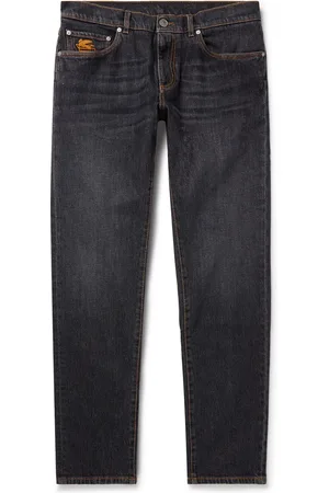 Etro Slim-Fit Straight-Leg Logo-Embroidered Jeans - Men - - UK/US 30