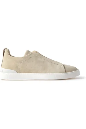 Ermenegildo Zegna Triple Stitch™ Suede Slip-On Sneakers - Men - - UK 9.5