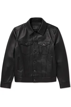 Mr P. Full-Grain Leather Trucker Jacket - Men - - XL