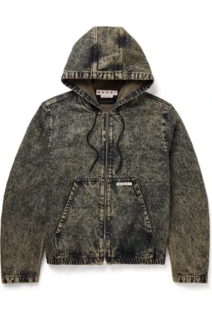 Marni Bleached Denim Hooded Jacket - Men - - IT 46