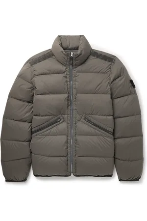 Stone Island Grosgrain-Trimmed Logo-Appliquéd Quilted Shell Down Jacket - Men - - M
