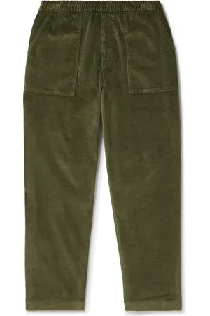 OFFICINE GENERALE Wylson Tapered Garment-Dyed Cotton-Blend Corduroy Trousers - Men - - IT 44