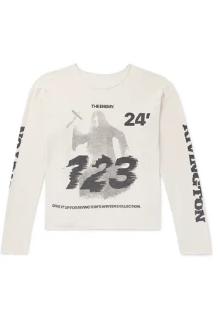RRR-123 Theater Cropped Logo-Print Cotton-Jersey T-Shirt - Men - - S