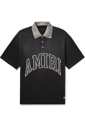 AMIRI Logo-Appliquéd Cotton-Jersey Trimmed Cotton-Piqué Polo Shirt - Men - - S