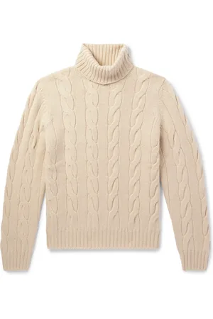 Loro Piana Napier Cable-Knit Cashmere Rollneck Sweater - Men - - IT 48