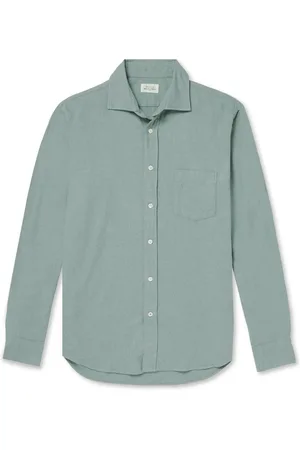 HARTFORD Paul Brushed Cotton-Twill Shirt - Men - - XXL