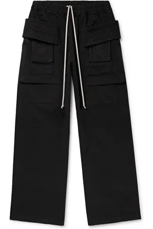DRKSHDW BY RICK OWENS Creatch Wide-Leg Cotton-Twill Drawstring Cargo Trousers - Men - - XS
