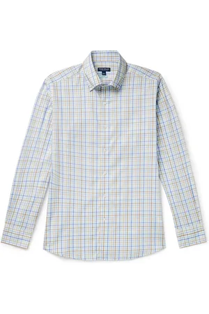 Peter Millar Brighton Button-Down Collar Checked Cotton-Twill Shirt - Men - - M