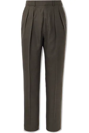 Tom Ford Atticus Slim-Fit Pleated Wool and Silk-Blend Suit Trousers - Men - - IT 52