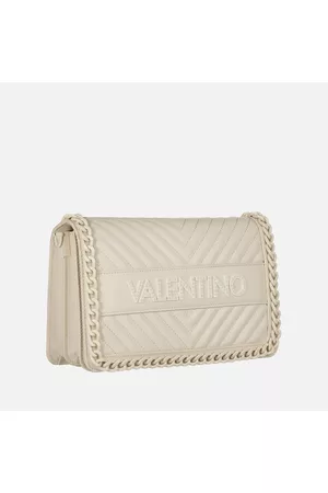 Valentino Bags Ada quilted embossed tote bag with chain strap in black