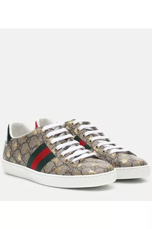 Gucci Ace leather-trimmed printed sneakers