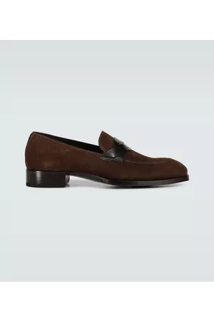 Tom Ford Suede Elkan twisted band loafers