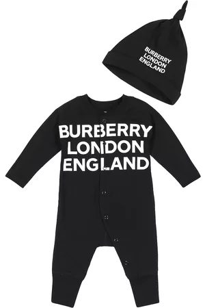 Burberry Baby stretch-cotton onesie and hat set