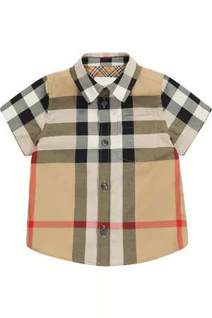 Burberry Baby Vintage Check stretch-cotton shirt