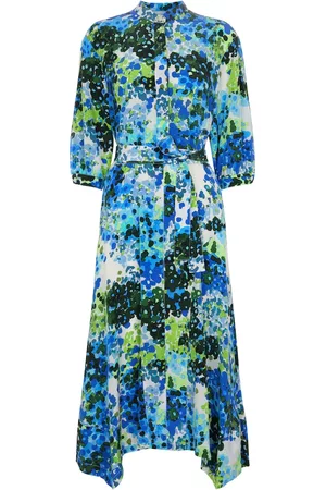 Stella McCartney Olivia floral silk shirt midi dress