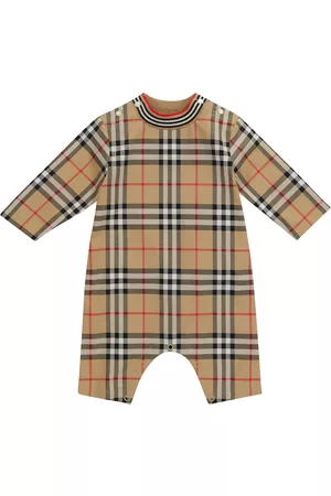 Burberry Baby Vintage Check stretch-cotton onesie