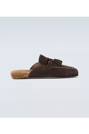 Tom Ford Men Mules - Suede and shearling mules