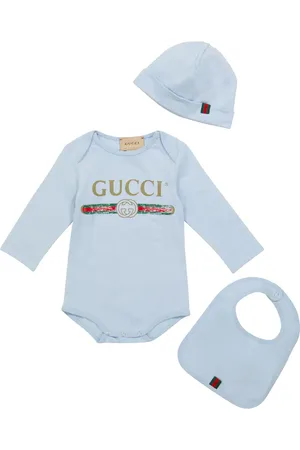 Gucci Baby Beige Cotton Beanie & Bodysuit Set Gucci