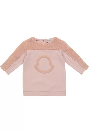 Moncler Baby logo stretch-cotton sweatshirt dress
