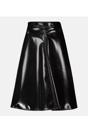 Moncler Genius 2 MONCLER 1952 faux leather midi skirt