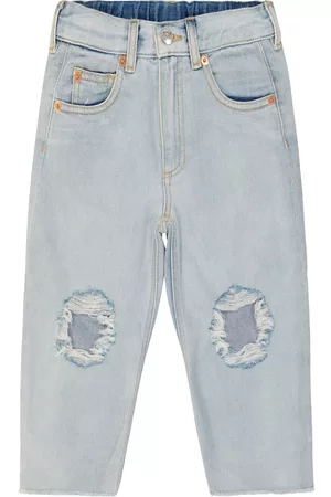 Mm6 Maison Margiela Kids Distressed wide-leg jeans