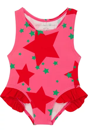 Stella McCartney Baby printed ruffled swimsuit