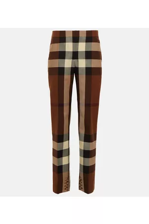 Burberry Vintage Check high-rise wool pants