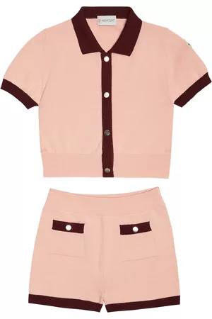 Moncler Tops - Set of cotton knit top and shorts