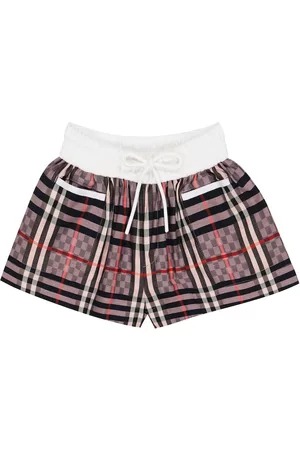 Burberry Baby checked cotton-blend shorts