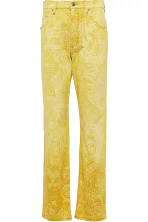 Etro Printed high-rise straight jeans