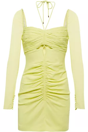 Self-Portrait Cutout crÃªpe halterneck minidress